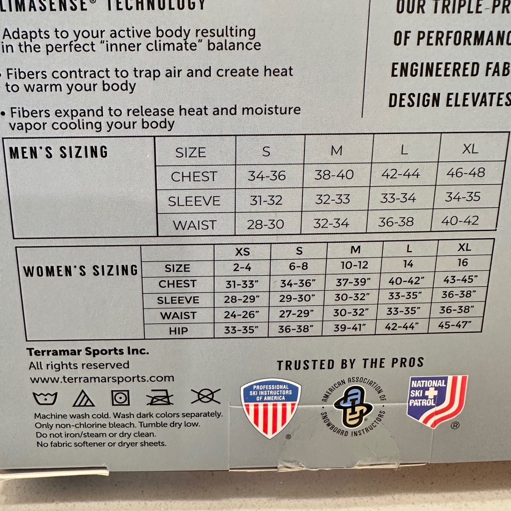 Terramar Womens Cloud Nine 2.0 Midweight‎ Baselayer Scoop Neck Top Gray Large 14 - Picture 5 of 7
